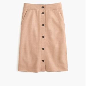J. Crew Wool Button Front Skirt Size 4
